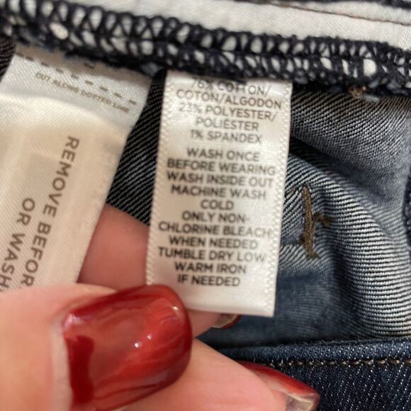 Loft CURVY HIGH-WAIST SKINNY ANKLE Jeans Size 29/8 Medium Wash Blue Stretch EUC - Picture 9 of 10